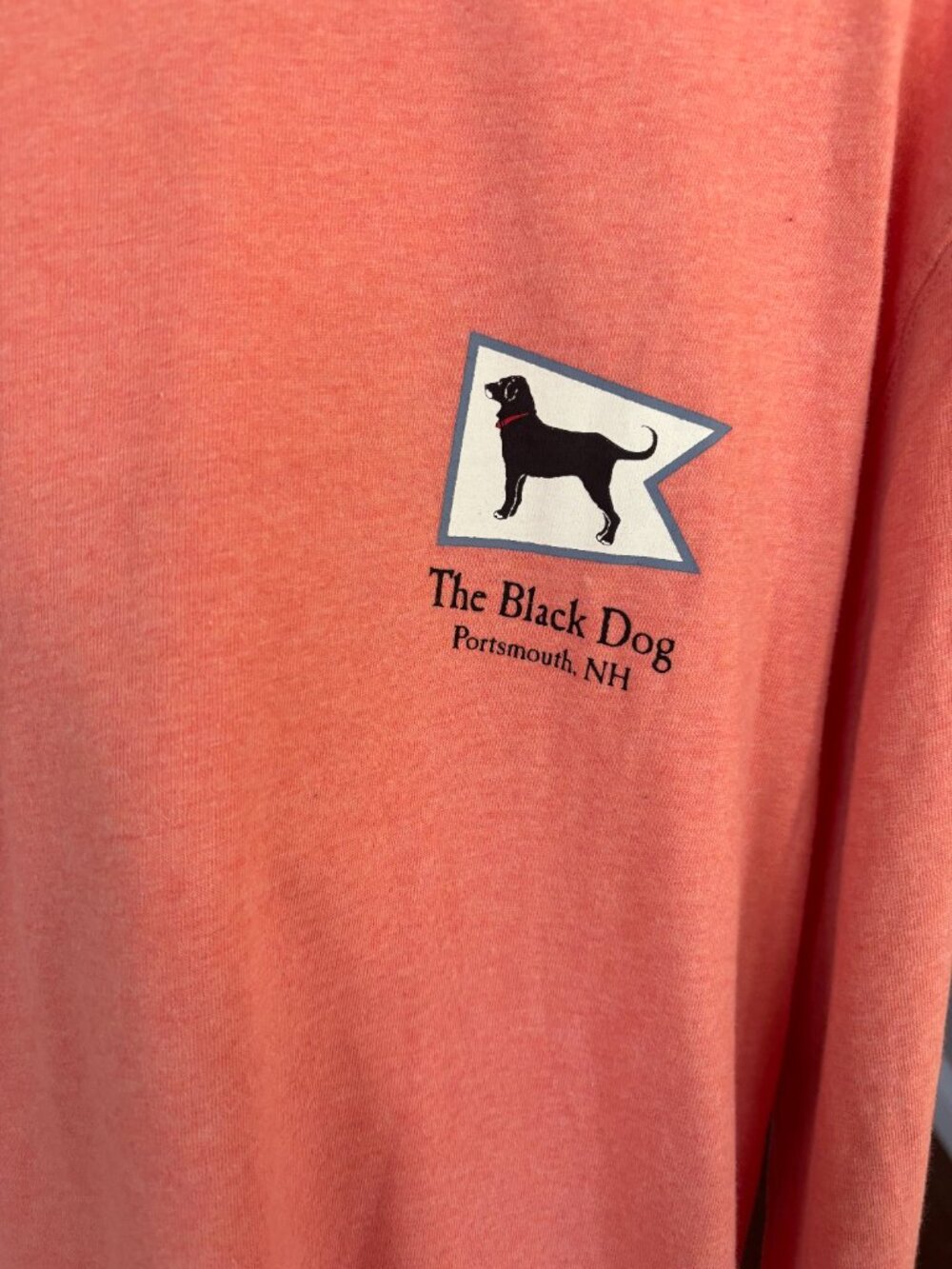 The Black Dog Long Sleeve Tee Mens Large Coral Graphic Portsmouth NH - Picture 3 of 10